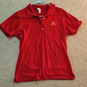McDonald's Red Polo with Gold Arch